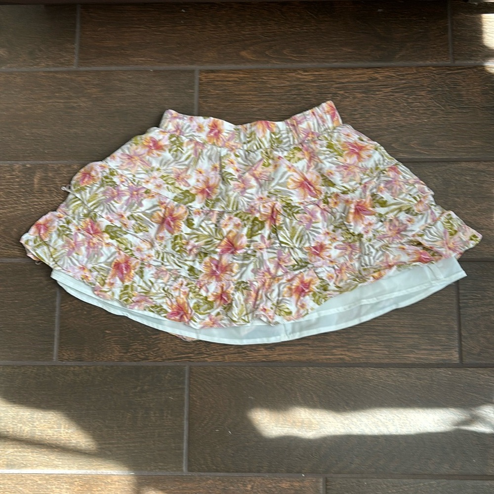 forever 21 tropical pattern skirt!